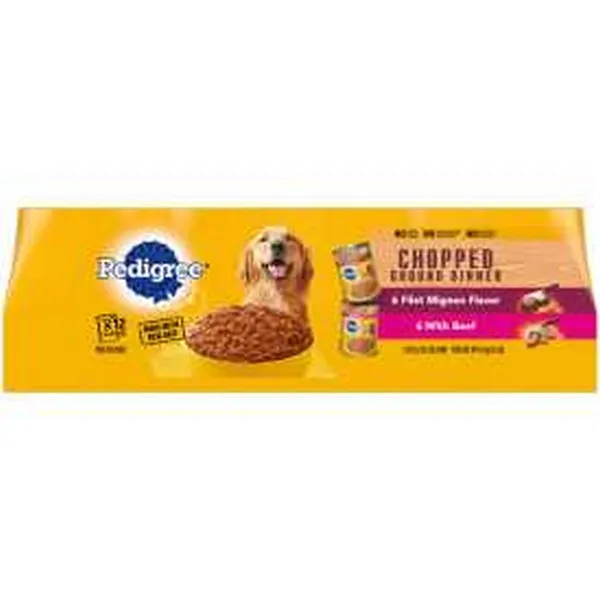 2Pk 12/13.2 oz. Pedigree Traditional Ground Dinner With Filet Mignon & Beef Multipack - Health/First Aid